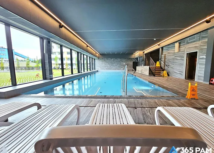 Apartament Alabaster - BASEN, SAUNA, JACUZZI, SIŁOWNIA, RESTAURACJA - 365PAM